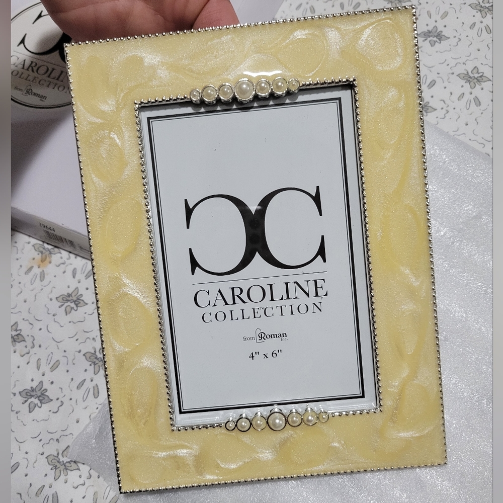 Caroline Collection By Roman Metallic Swirl Pearlized Picturedl Frame